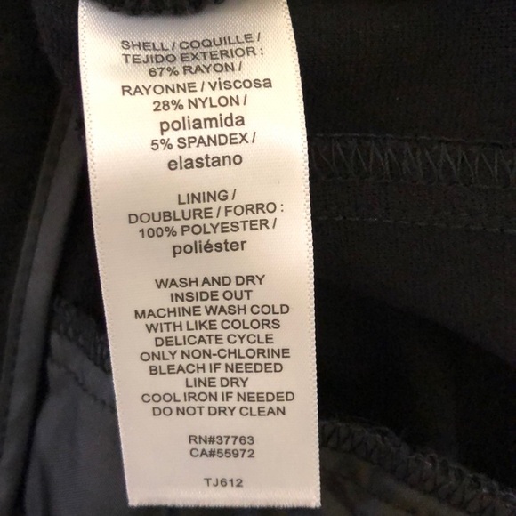 Laundry black poly spandex straight leg pant - Picture 4 of 4